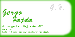 gergo hajda business card